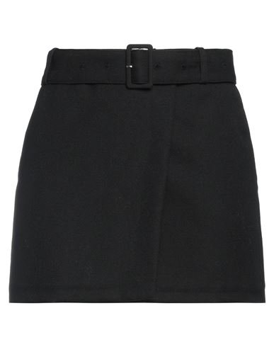 Shop Ami Alexandre Mattiussi Woman Mini Skirt Black Size L Acrylic, Virgin Wool