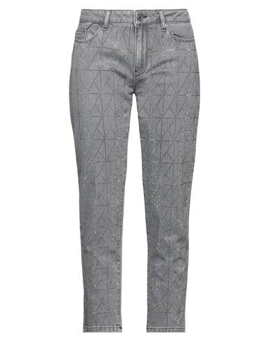 Karl Lagerfeld Woman Jeans Grey Size 25 Cotton, Elastane