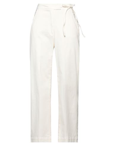 Shaft Woman Pants Cream Size 27 Cotton, Elastane In White