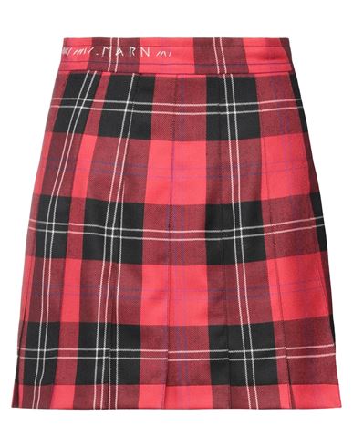 Shop Marni Woman Mini Skirt Red Size 6 Virgin Wool