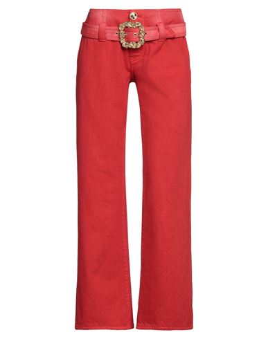 Cormio Woman Denim Pants Red Size M Cotton