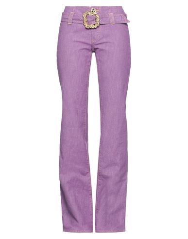Cormio Woman Denim Pants Mauve Size M Cotton In Purple