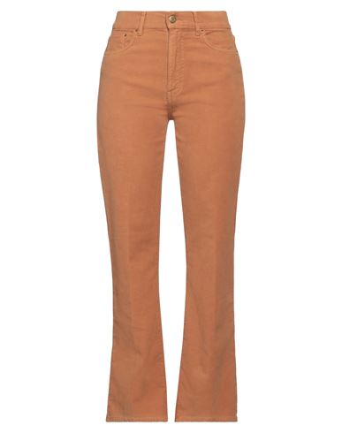 Ps. Don't Forget Me Woman Pants Camel Size 30 Cotton, Elastane In Beige