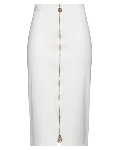 Pinko Woman Midi Skirt White Size 10 Viscose, Polyamide, Elastane