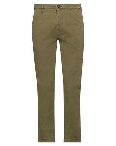 Shop Pence Man Pants Military Green Size 30 Cotton, Elastane