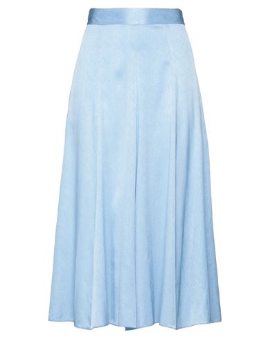 Masscob Woman Midi Skirt Sky Blue Size 8 Silk, Elastane