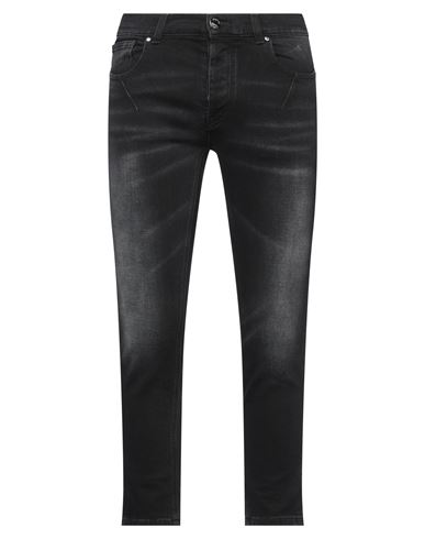 Les Hommes Man Jeans Black Size 32 Cotton, Elastane