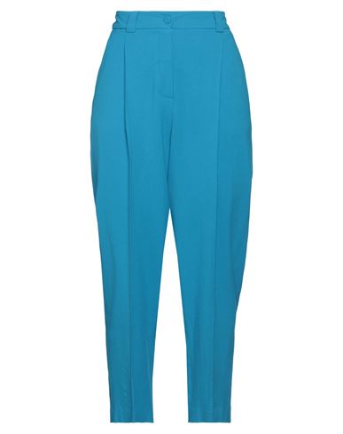 Alysi Woman Pants Azure Size 4 Virgin Wool, Elastane In Blue