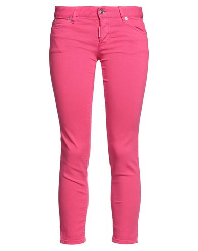 Dsquared2 Woman Jeans Fuchsia Size 4 Cotton, Elastane In Pink