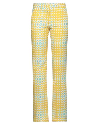 Vivetta Woman Pants Yellow Size 4 Polyester, Elastane