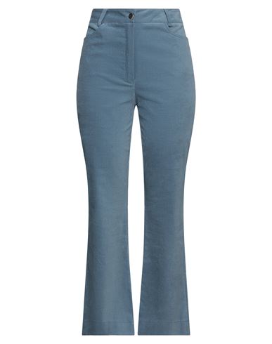 D-exterior D. Exterior Woman Pants Slate Blue Size 8 Cotton, Viscose, Elastane