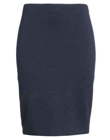 D-exterior D. Exterior Woman Midi Skirt Midnight Blue Size L Mohair Wool, Polyester