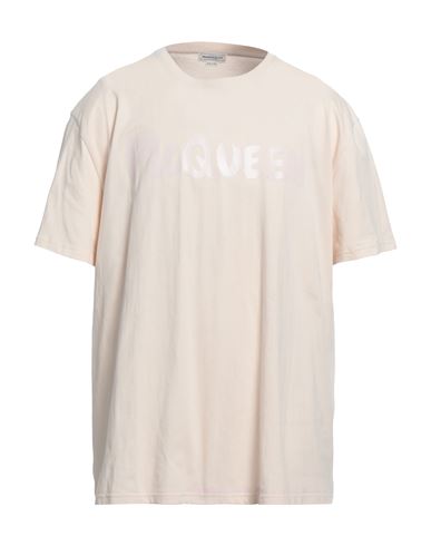 Alexander Mcqueen Man T-shirt Blush Size Xl Cotton In Pink