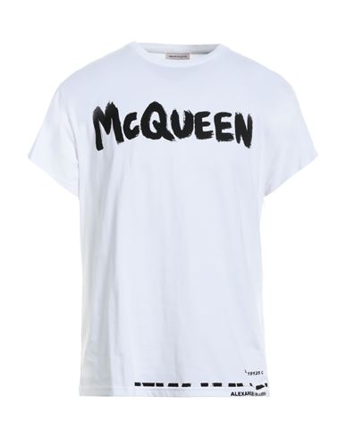 Alexander Mcqueen Man T-shirt White Size S Cotton
