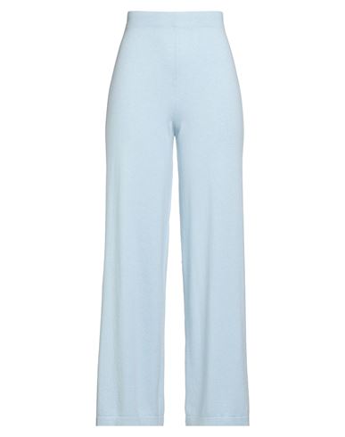 D Exterior D. Exterior Woman Pants Sky Blue Size M Viscose, Cashmere, Merino Wool, Polyamide In Blue