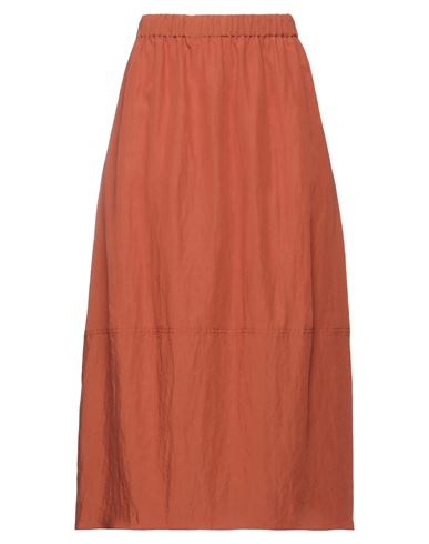 Vince . Woman Long Skirt Rust Size M Tencel, Nylon In Red