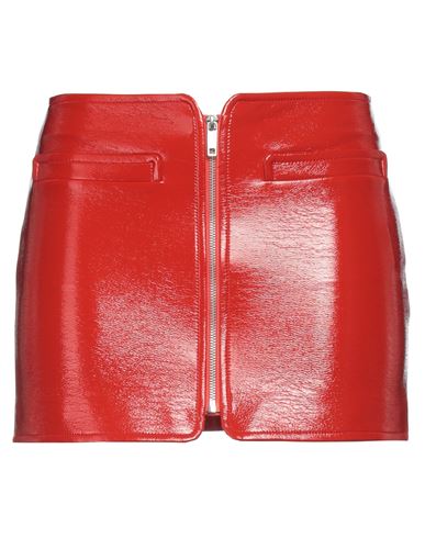 Courrèges Woman Mini Skirt Red Size 2 Cotton, Polyurethane, Elastane