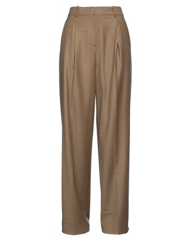 Theory Woman Pants Khaki Size 12 Virgin Wool In Beige
