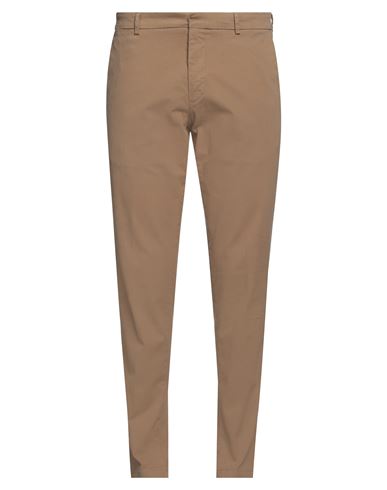 Shop Cruna Man Pants Camel Size 36 Cotton, Elastane In Beige