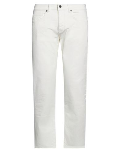 Pence Man Pants Ivory Size 34 Cotton, Elastane In White