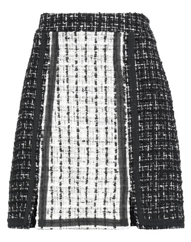 KARL LAGERFELD KARL LAGERFELD WOMAN MINI SKIRT BLACK SIZE 4 WOOL, ACETATE, POLYAMIDE, COTTON, VISCOSE