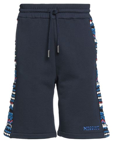 Missoni Man Shorts & Bermuda Shorts Midnight Blue Size Xl Cotton