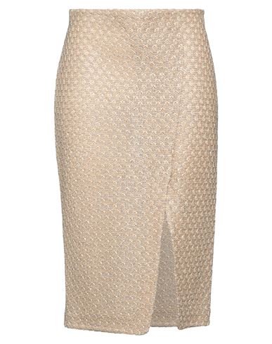 Ermanno Scervino Woman Midi Skirt Sand Size 2 Viscose, Polyamide, Polyester In Beige
