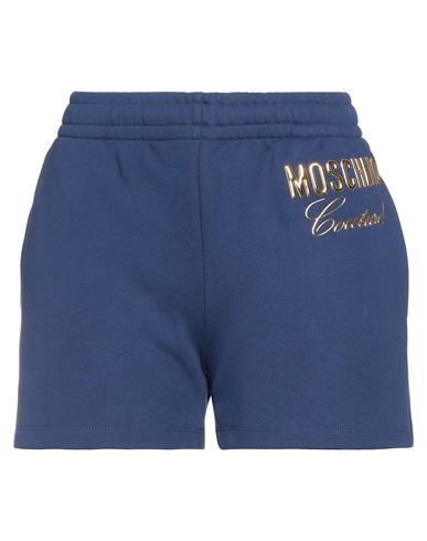 Moschino Woman Shorts & Bermuda Shorts Blue Size 8 Organic Cotton