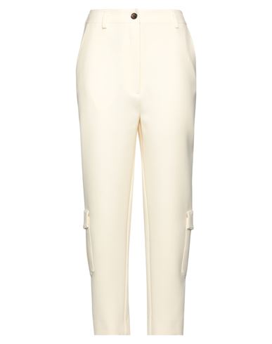 Collectors Club Woman Pants Cream Size 2 Polyester, Viscose, Cotton, Elastane In White