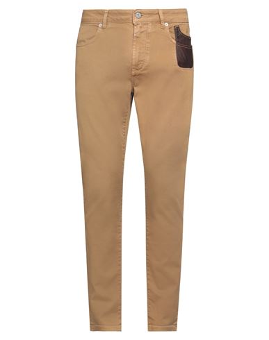 Jeckerson Man Pants Camel Size 31 Cotton, Elastomultiester, Elastane In Brown