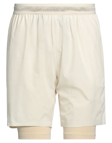 Nike Man Shorts & Bermuda Shorts Cream Size Xxl Nylon, Elastane In White