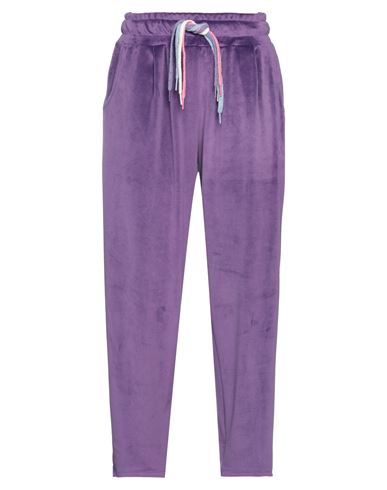 Suns Woman Pants Purple Size L Polyester, Elastane