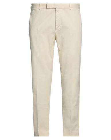 Shop Pt Torino Man Pants Cream Size 40 Cotton, Elastane In White