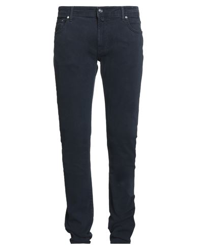 Jacob Cohёn Man Pants Midnight Blue Size 40 Cotton, Elastane In Blue