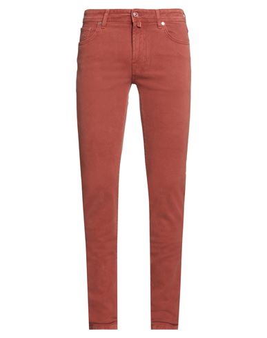 JACOB COHЁN JACOB COHЁN MAN JEANS RUST SIZE 33 COTTON, ELASTANE, POLYESTER 