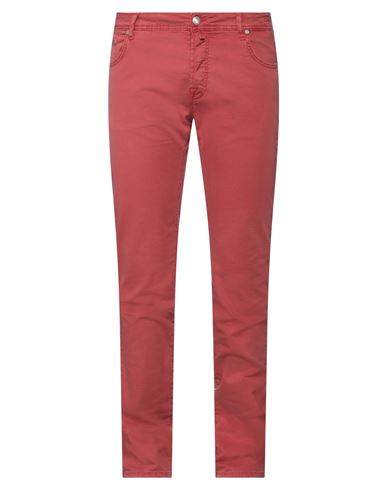 Jacob Cohёn Man Pants Brick Red Size 38 Cotton, Lyocell, Elastane In Red