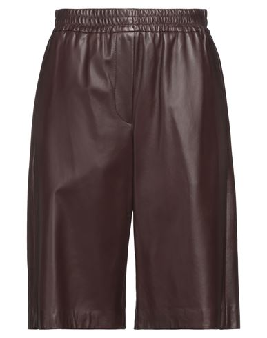 Brunello Cucinelli Woman Cropped Pants Dark Brown Size 6 Soft Leather