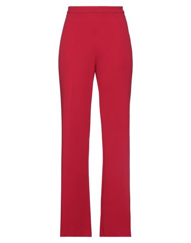 Maesta Woman Pants Brick Red Size 8 Polyester, Elastane