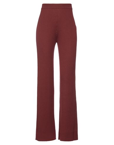 Chloé Woman Pants Burgundy Size L Wool, Cashmere, Polyamide, Elastane In Red