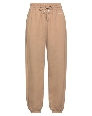 Off-white Woman Pants Camel Size L Cotton, Elastane, Polyester In Beige