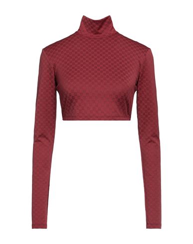 Ambush Woman T-shirt Brick Red Size S Polyester, Elastane