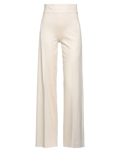 D-exterior D. Exterior Woman Pants Beige Size 12 Cotton, Viscose, Polyester, Elastane