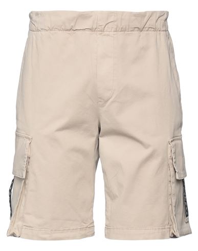 John Richmond Man Shorts & Bermuda Shorts Beige Size 28 Cotton, Elastane