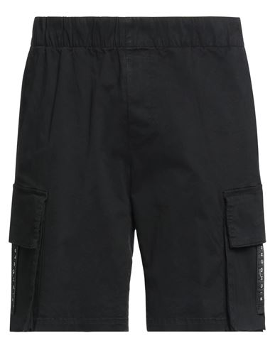 John Richmond Man Shorts & Bermuda Shorts Black Size 38 Cotton, Elastane