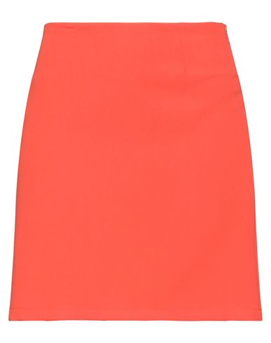 Senso By Atmosfashion Woman Mini Skirt Orange Size 8 Polyester, Viscose, Elastane