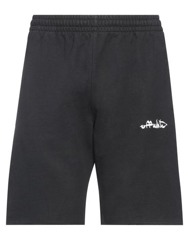 Shop Off-white Man Shorts & Bermuda Shorts Black Size Xs Cotton