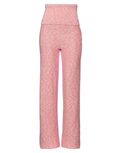 Off-white Woman Pants Pink Size 4 Cotton, Polyester, Polyamide, Elastane