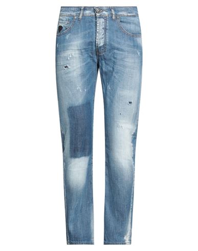 Shop John Richmond Man Jeans Blue Size 35 Cotton, Elastane