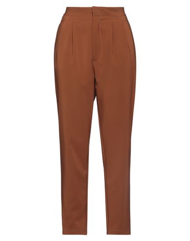 Vanessa Scott Woman Pants Brown Size M Polyester, Elastane