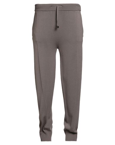 Drumohr Man Pants Taupe Size 40 Merino Wool In Gray